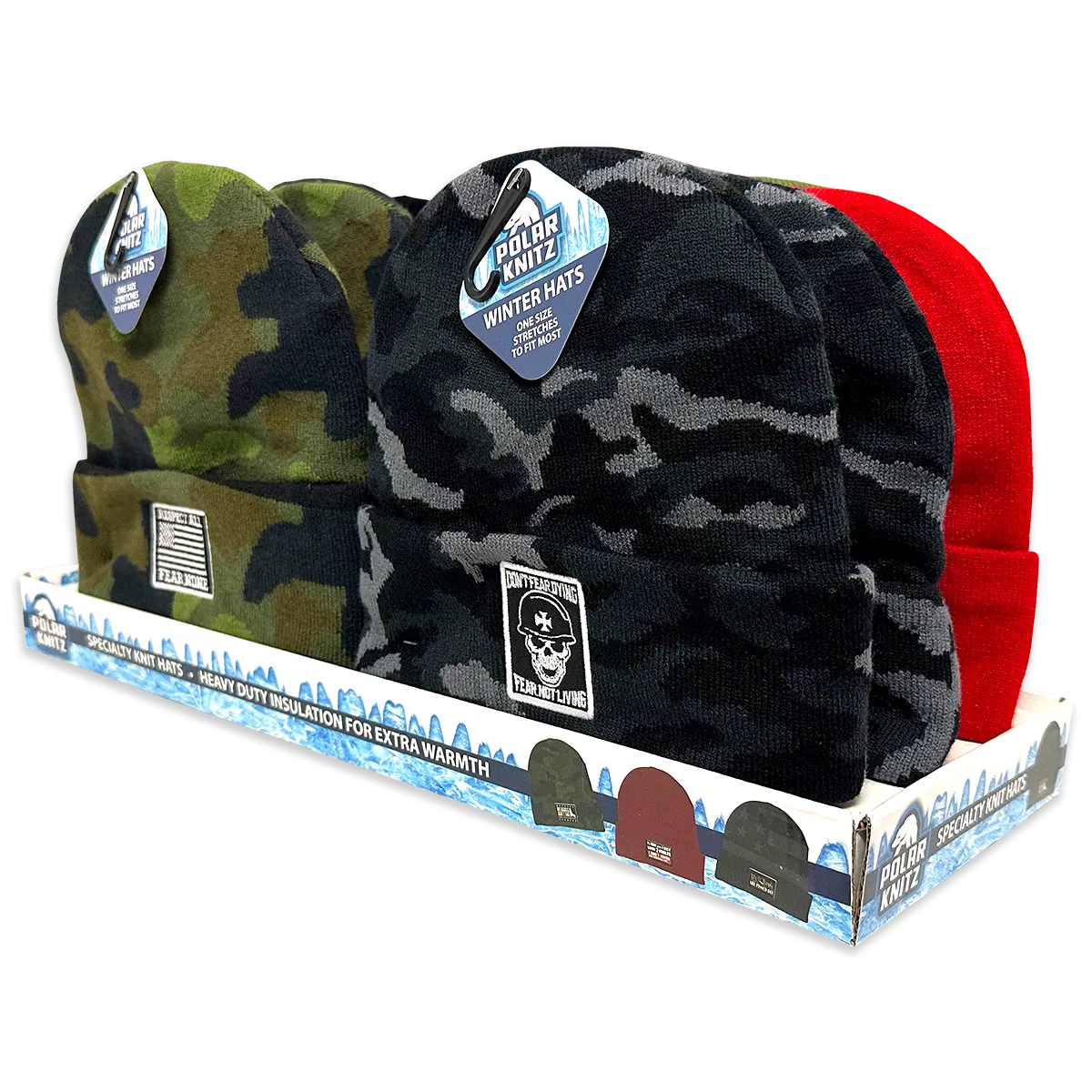 Cuffed Knit Hat Beanie Assortment - 12 Pieces Per Retail Ready Display 24098