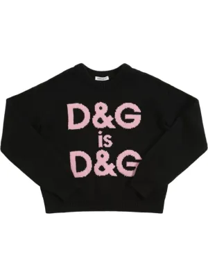 Dolce&amp;Gabbana   Logo intarsia wool sweater 