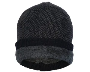 Fabseasons Plain Blue Acrylic Woolen Winter Beanie - skull cap