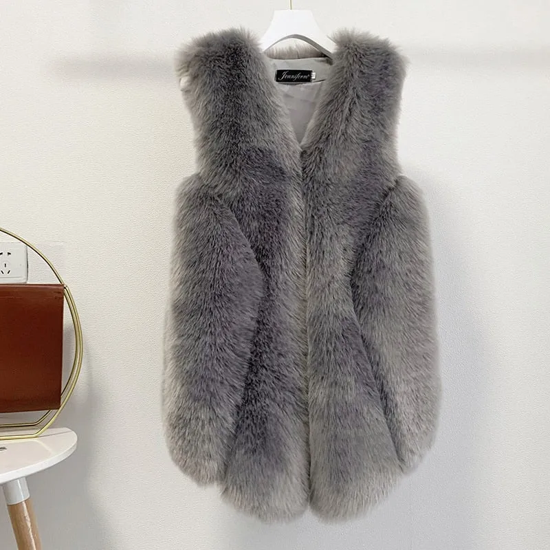 Faux Fur Elegant Vest