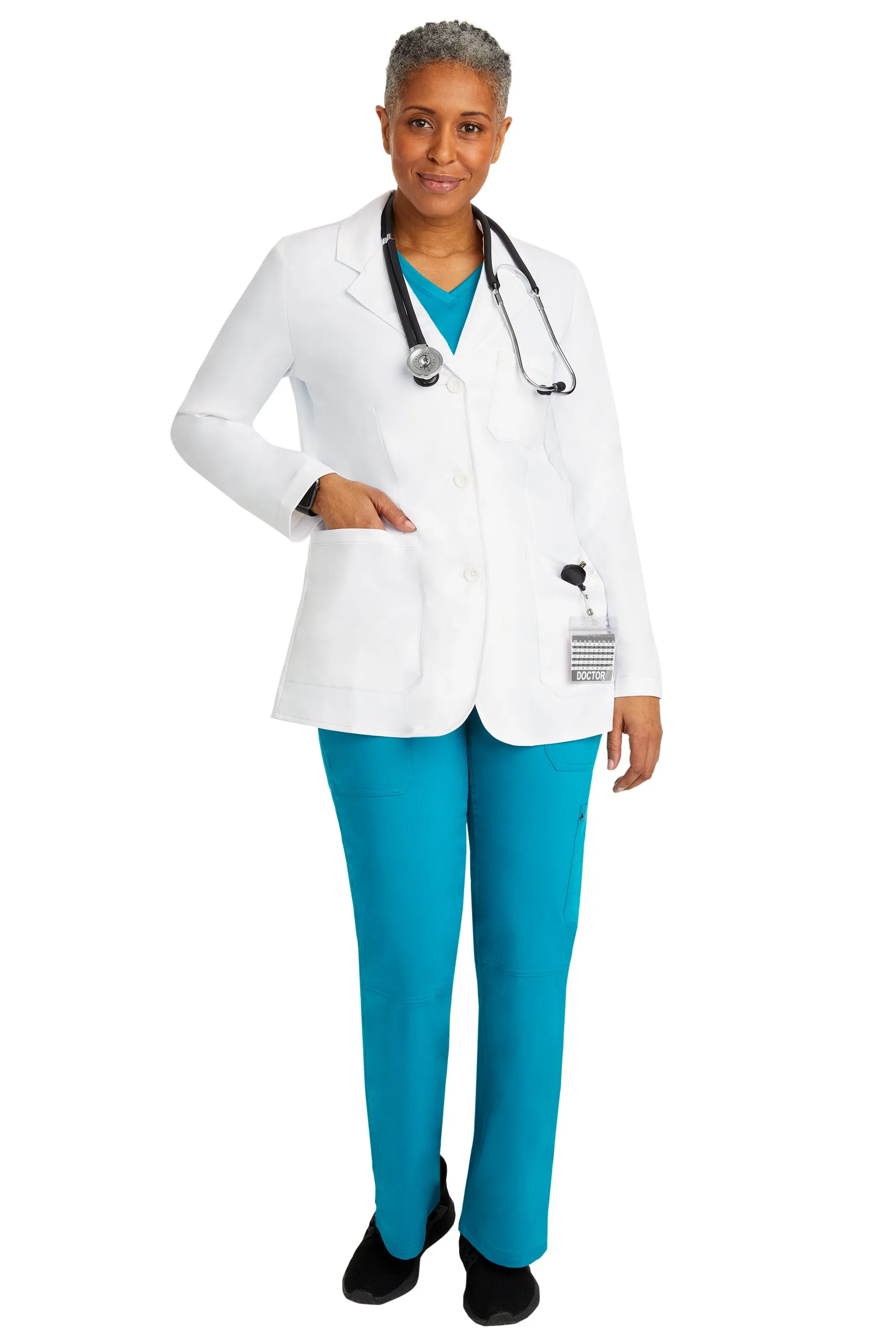 FLO LABCOAT-The Minimalist  by Healing Hands(White Coat) XXS-5XL/ WHITE
