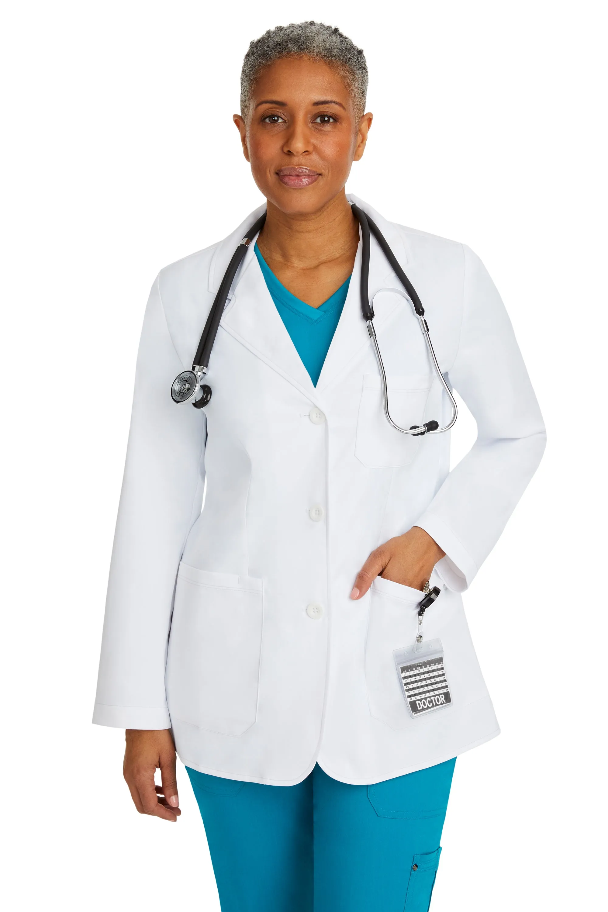 FLO LABCOAT-The Minimalist  by Healing Hands(White Coat) XXS-5XL/ WHITE