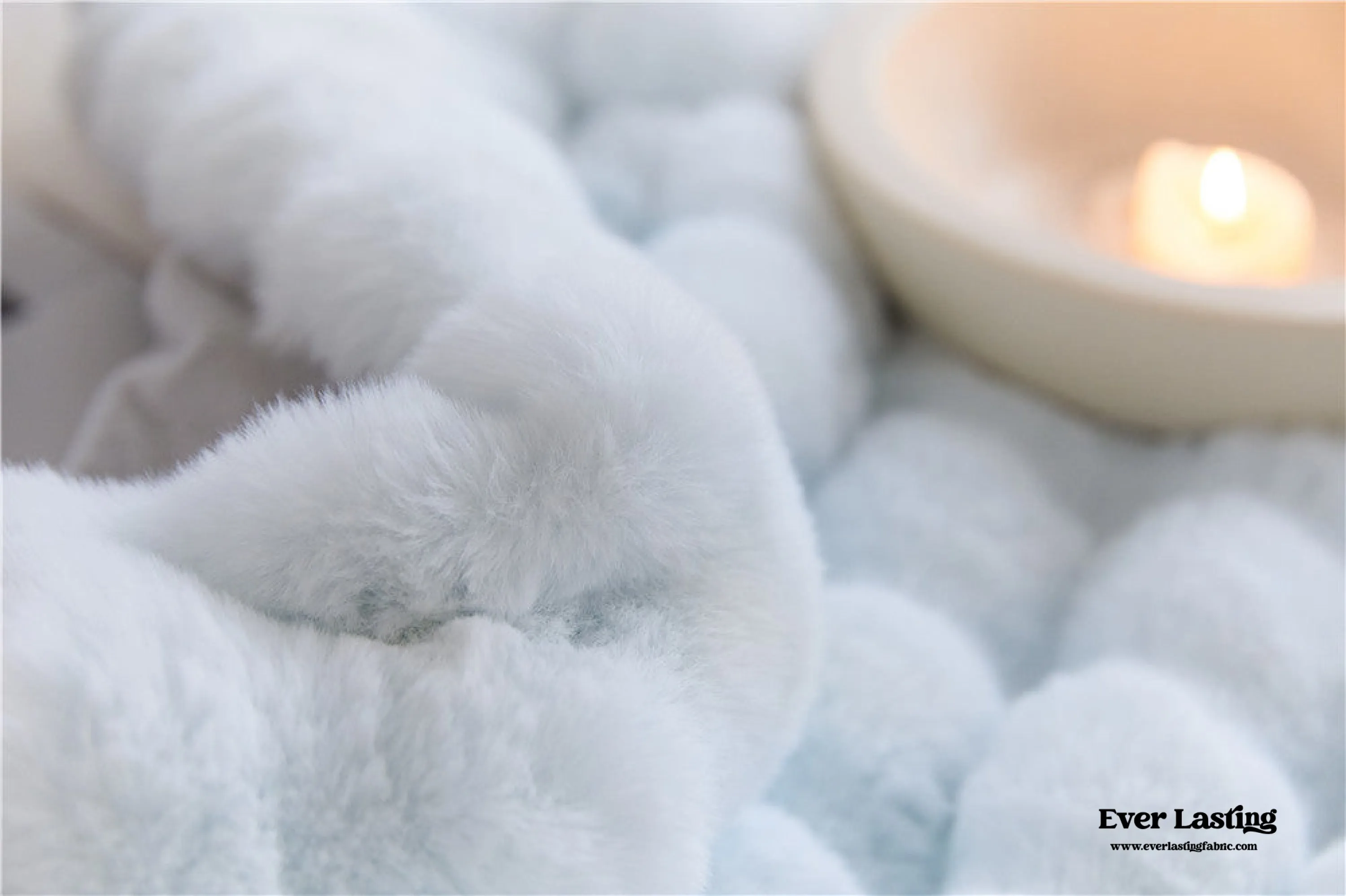 Fluffy Plush Throw Blanket / White