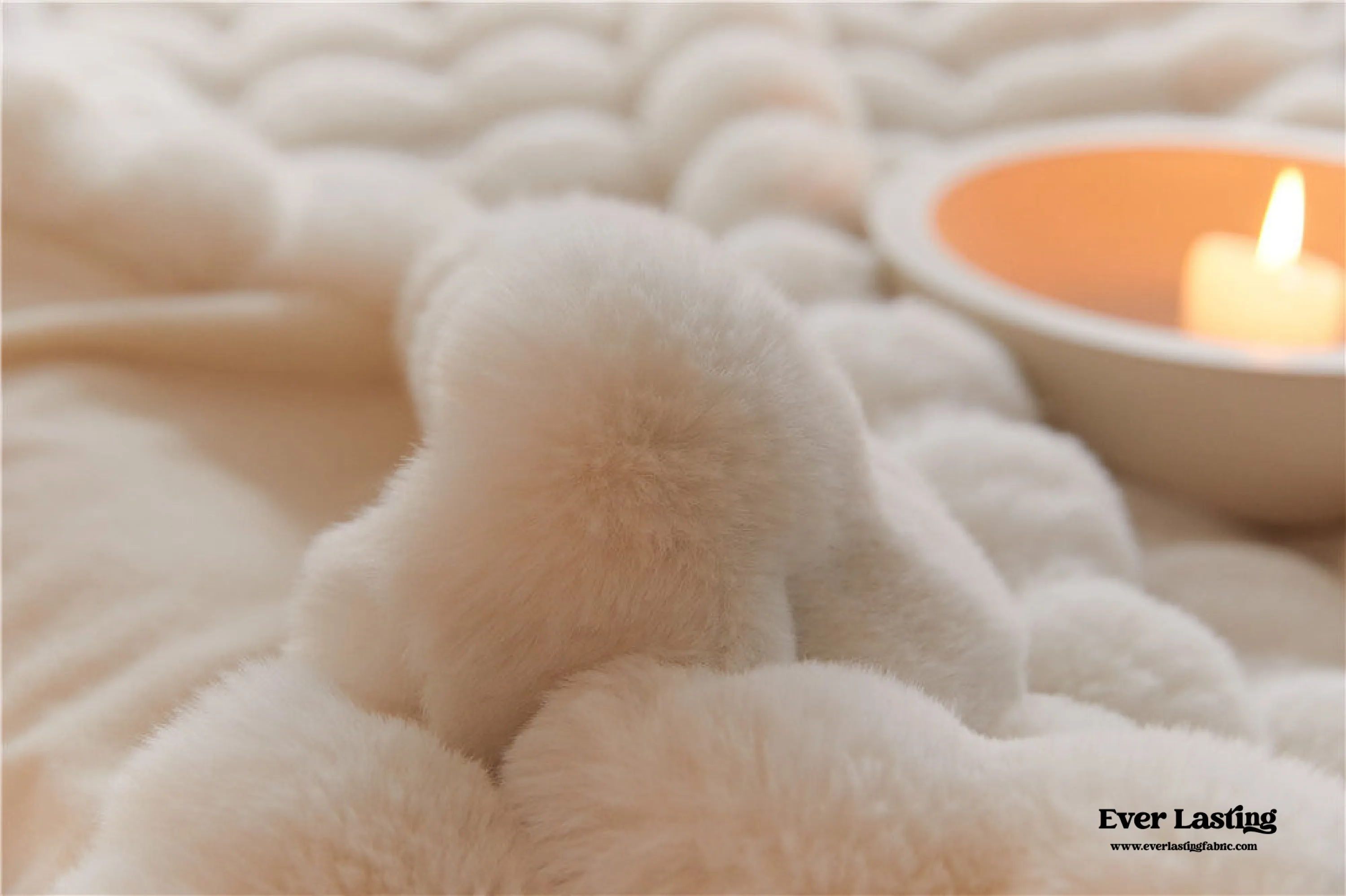 Fluffy Plush Throw Blanket / White