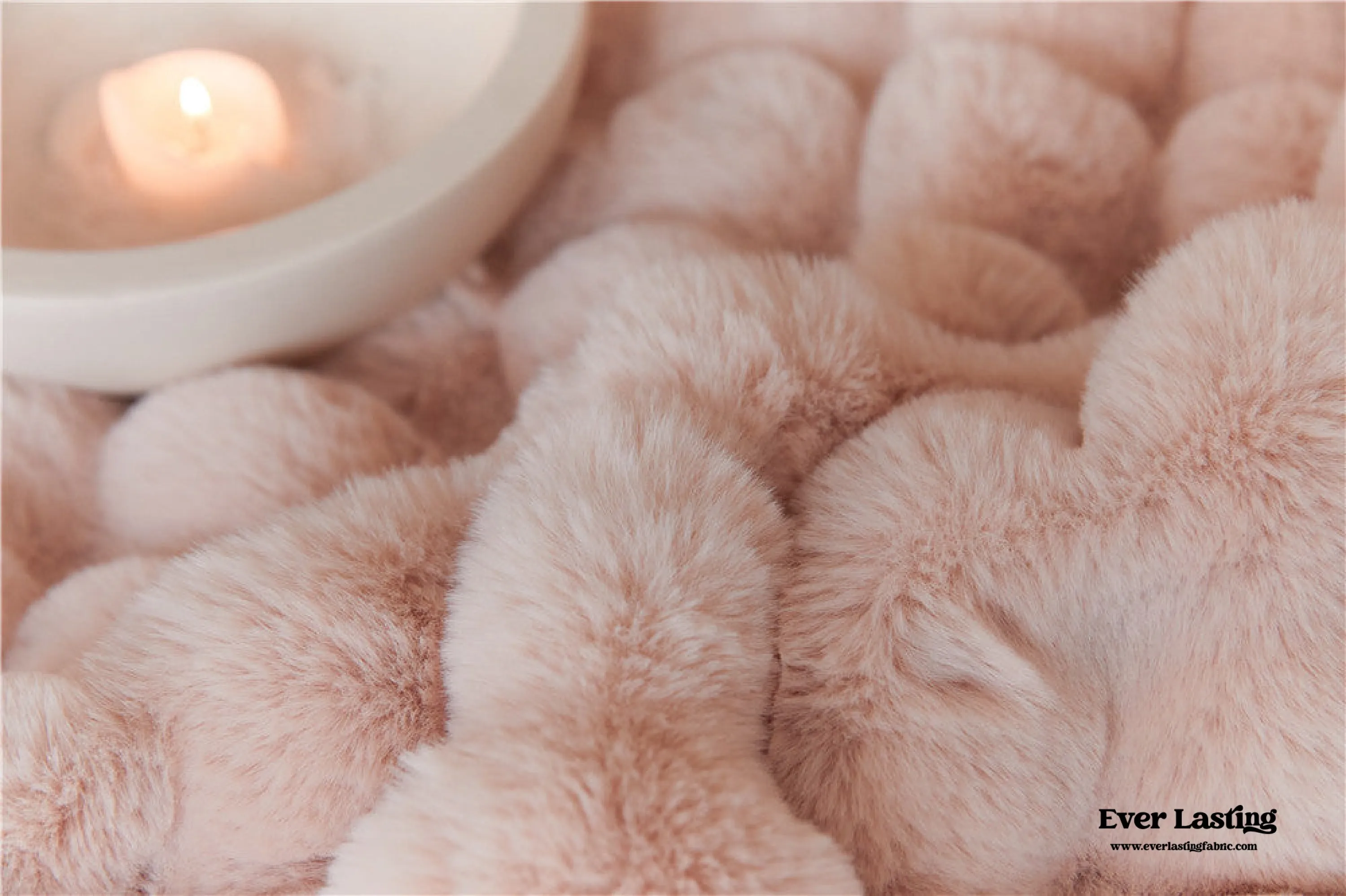 Fluffy Plush Throw Blanket / White