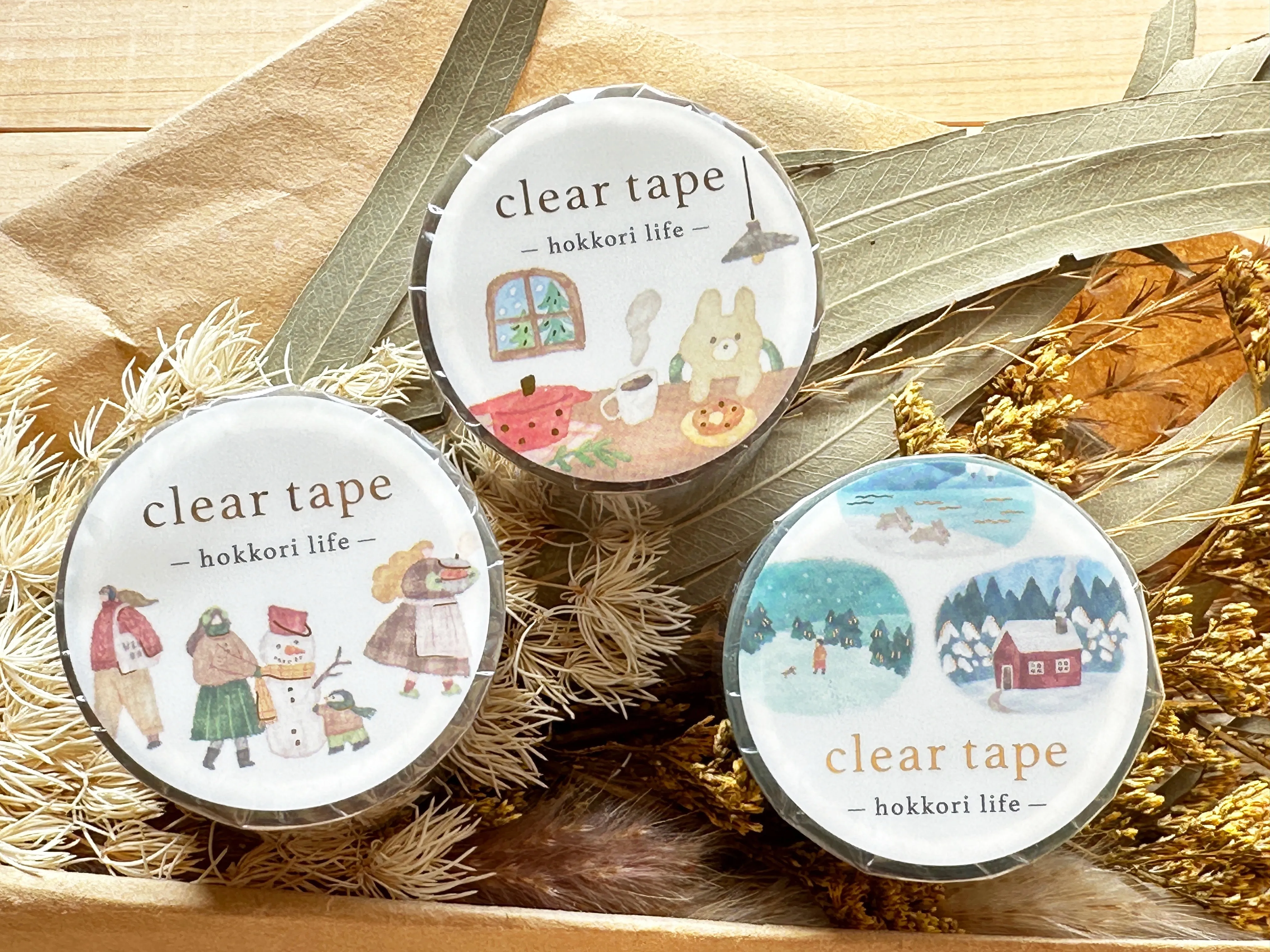 Gold Stamped Clear Tape / Winter Fashion