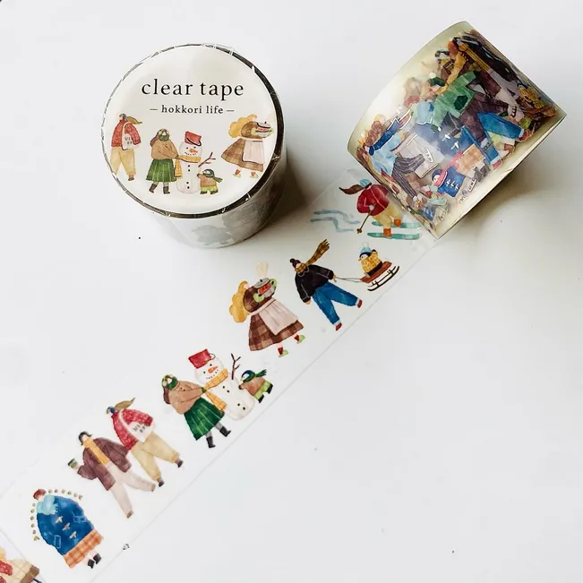 Gold Stamped Clear Tape / Winter Fashion