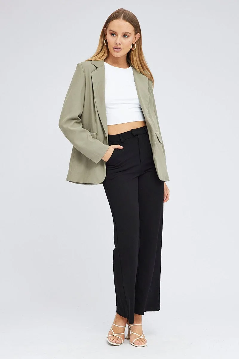 Green Blazer Long Sleeve