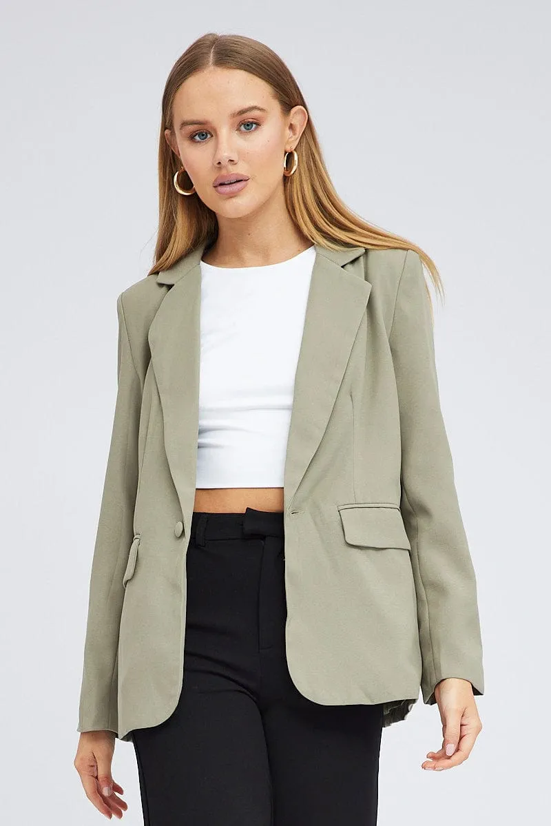 Green Blazer Long Sleeve