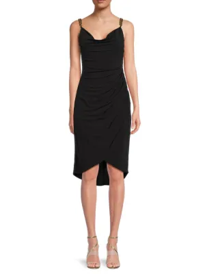 Guess Shark Hem Ruffle Dress, Black