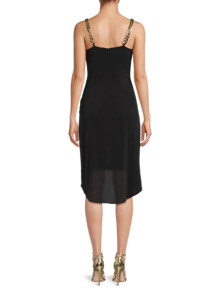 Guess Shark Hem Ruffle Dress, Black