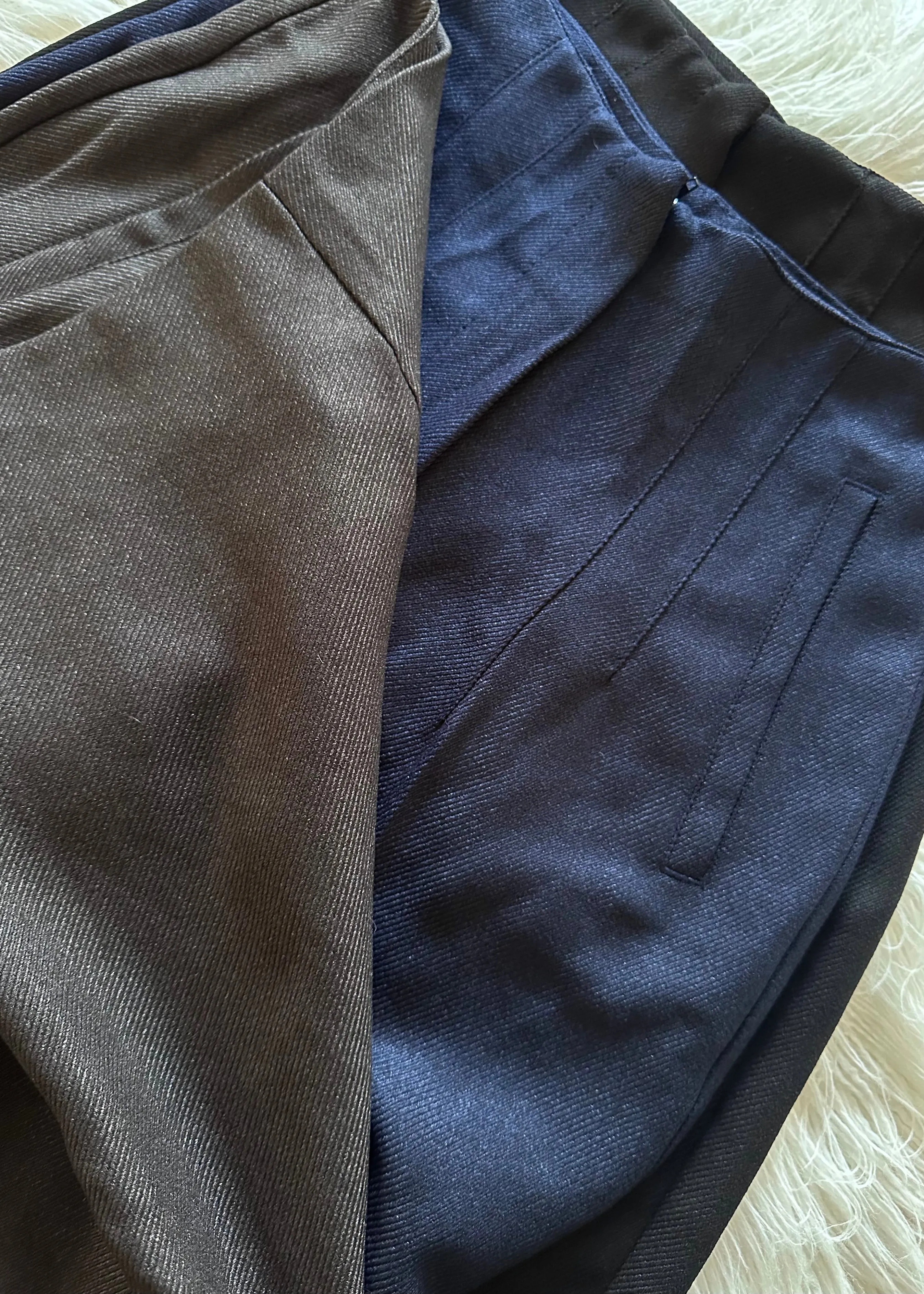 High-Rise Wool Pencil Pants