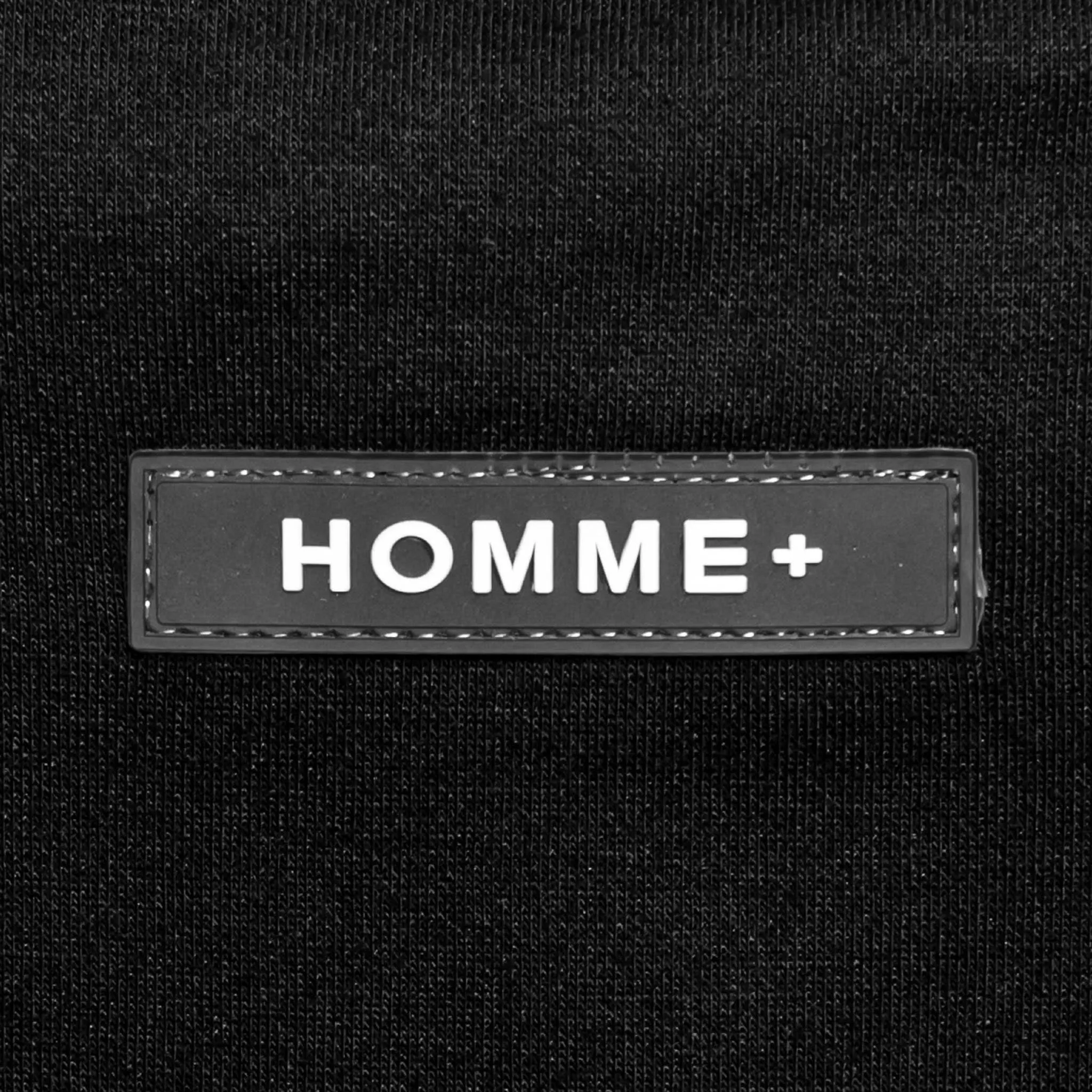 HOMME  Oversized LS Patch Tee Black