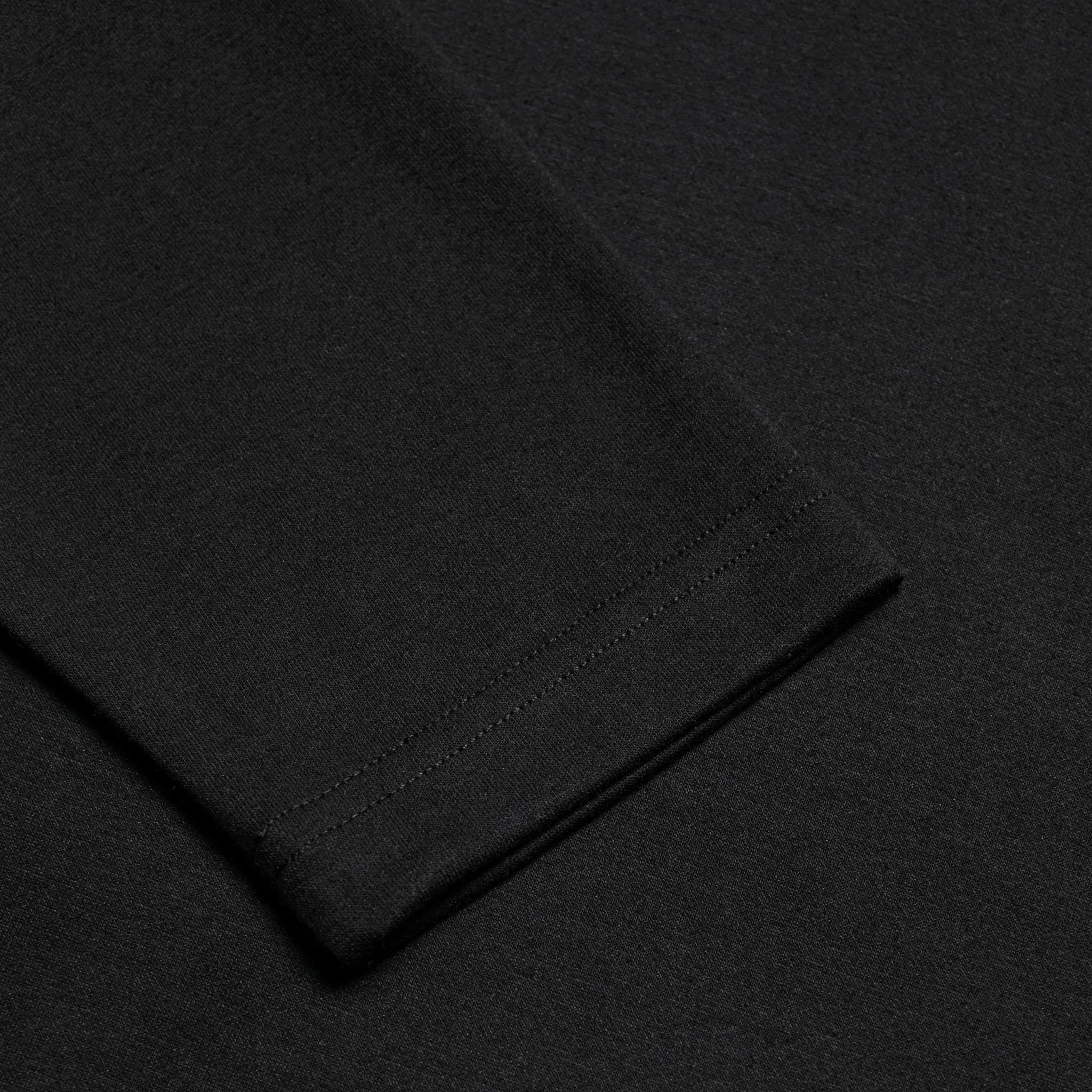 HOMME  Oversized LS Patch Tee Black