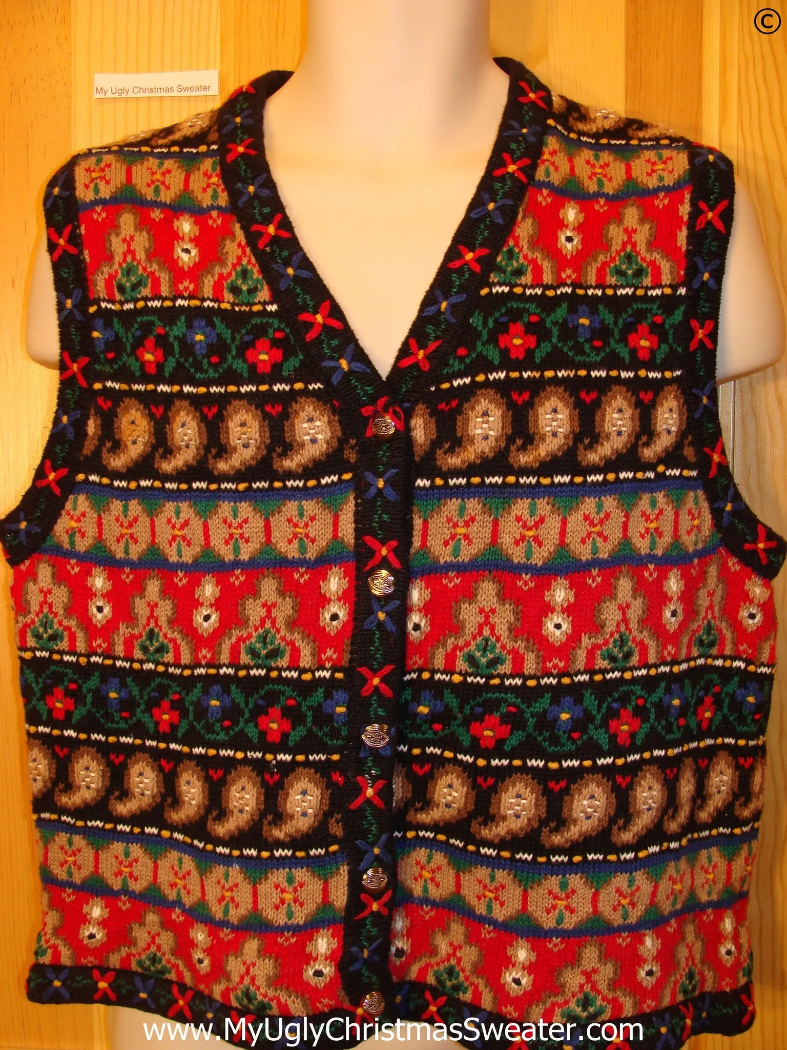 Horrible Funny 2sided Christmas Sweater Vest