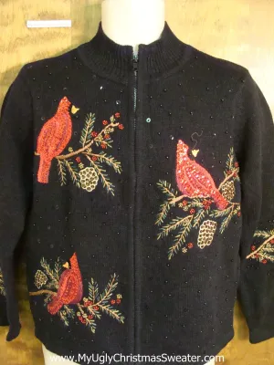 Horrible Red Carndinals Cheap Cute Xmas Sweater