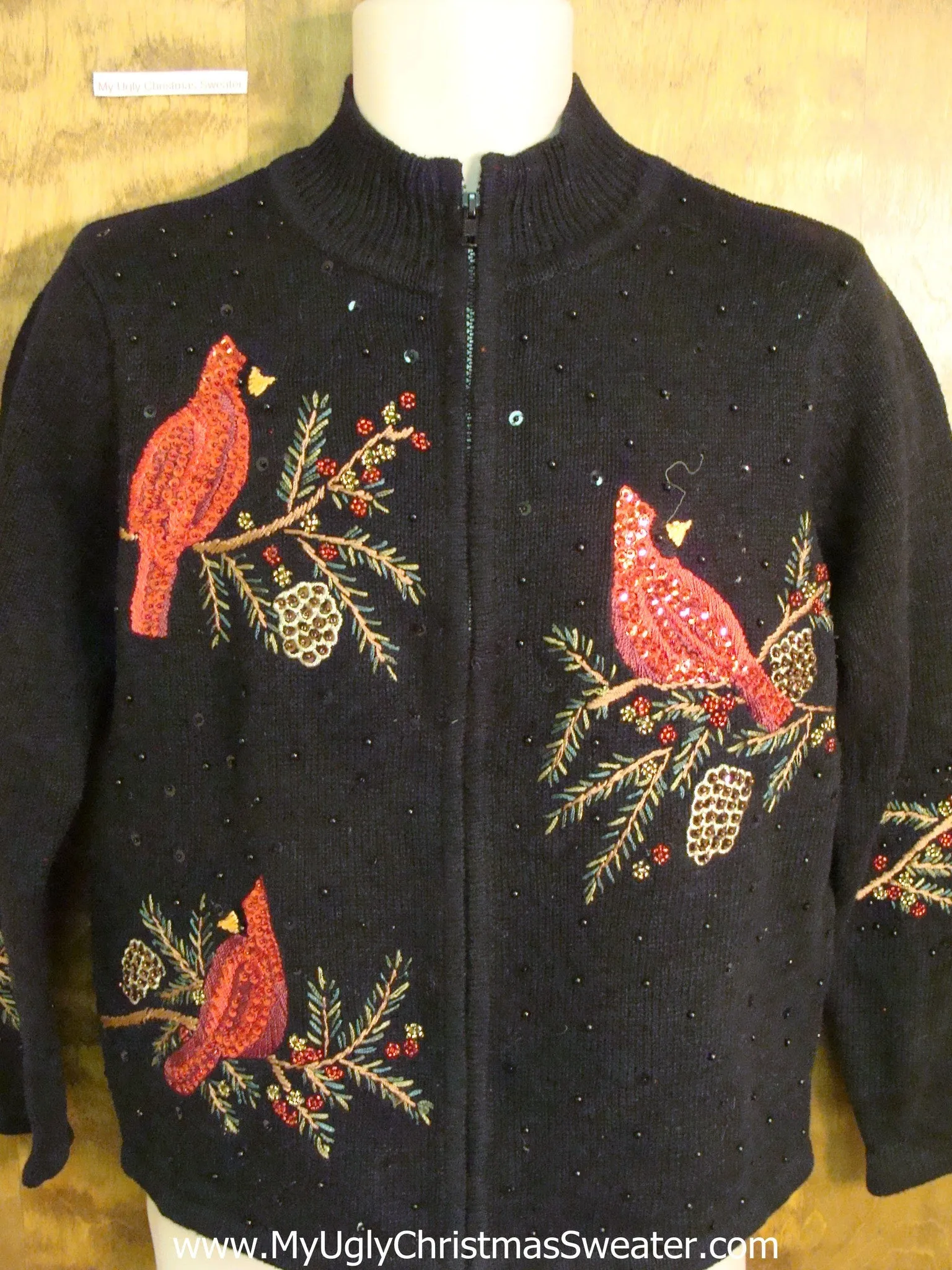 Horrible Red Carndinals Cheap Cute Xmas Sweater