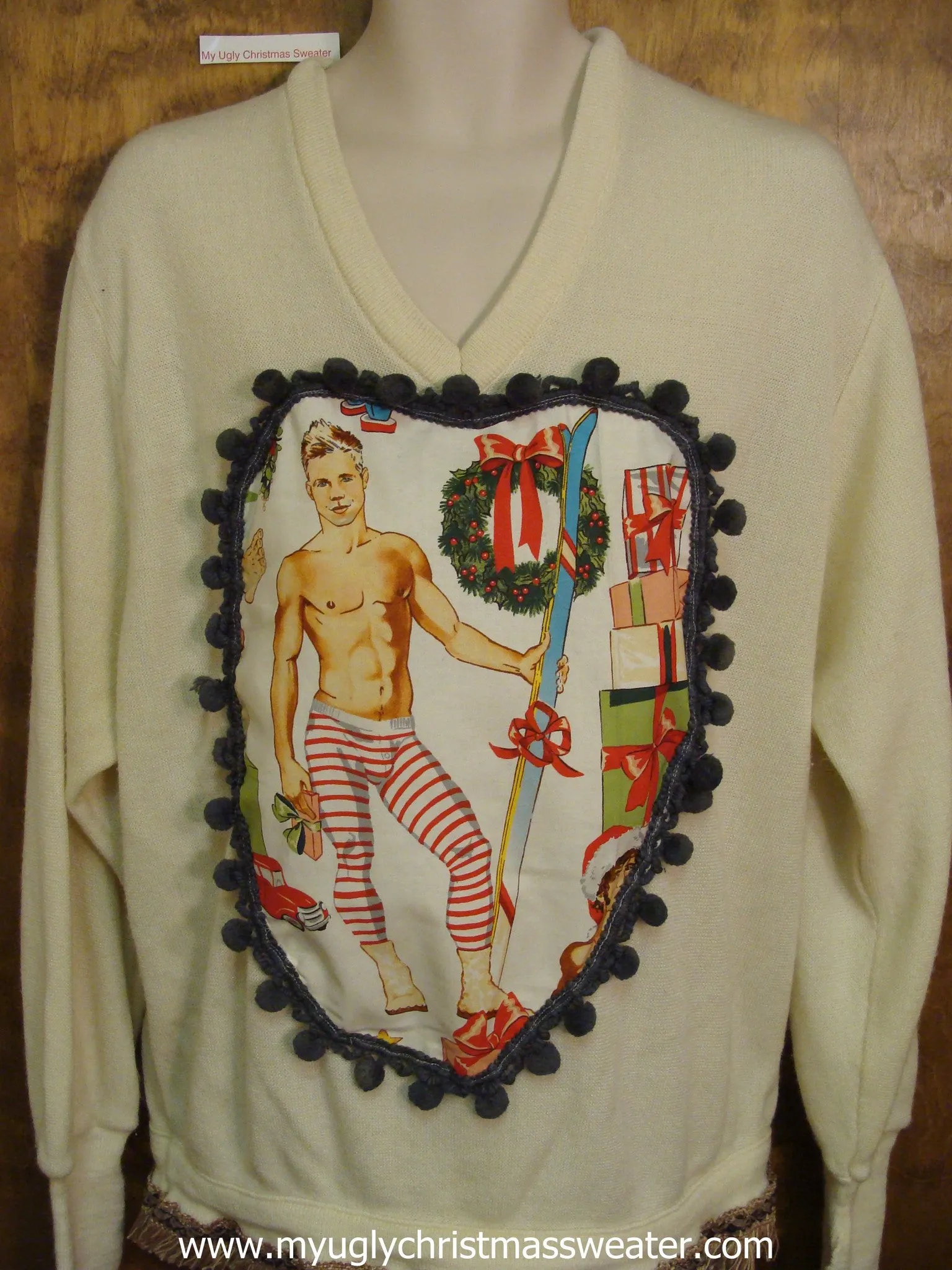 Hottie Guy Mens Ugly Christmas Sweater Festive Jammies