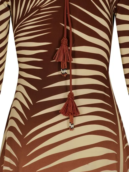 Johanna Ortiz   Printed shiny jersey midi dress 