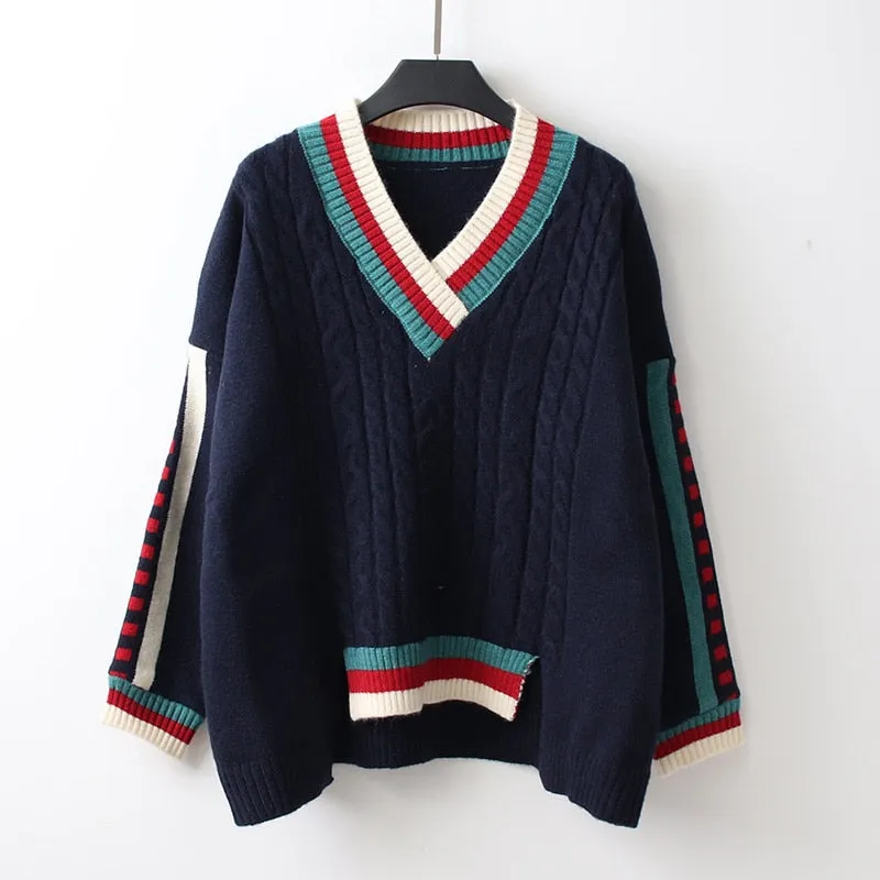 Joskaa Christmas Gift H.SA Korean Style Women Winter Fashion Pullover And Sweaters V Neck Twisted Irregular Pull Femme Sueter Mujer Invierno 2024