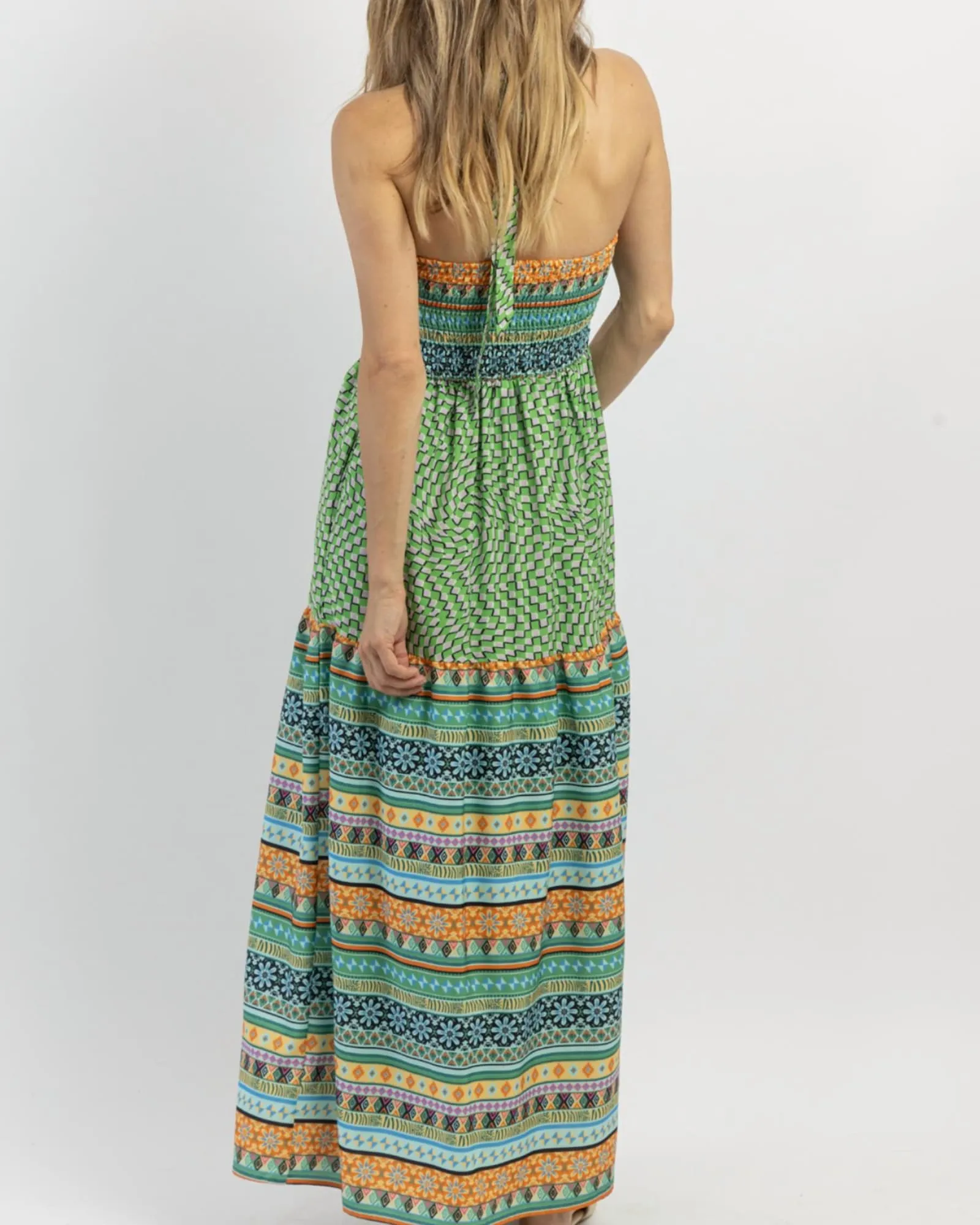 Kahuna Halter Maxi Dress In Green | Green