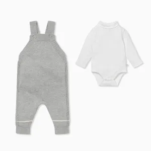 Knitted Dungarees & Rollneck Bodysuit Outfit