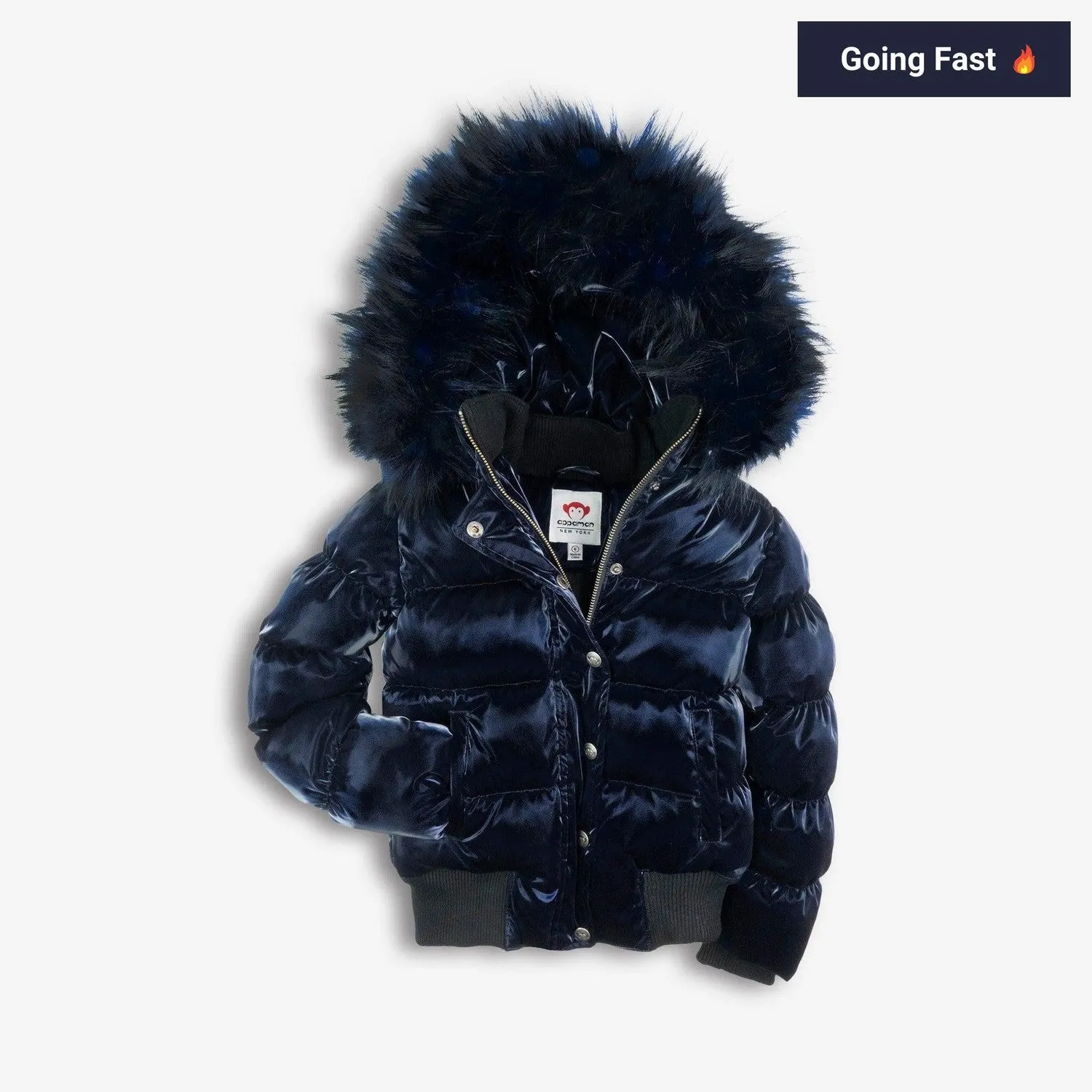 Kyla Puffer Coat | Navy Shine