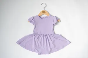 Lilac | Flutter Bodysuit Dress