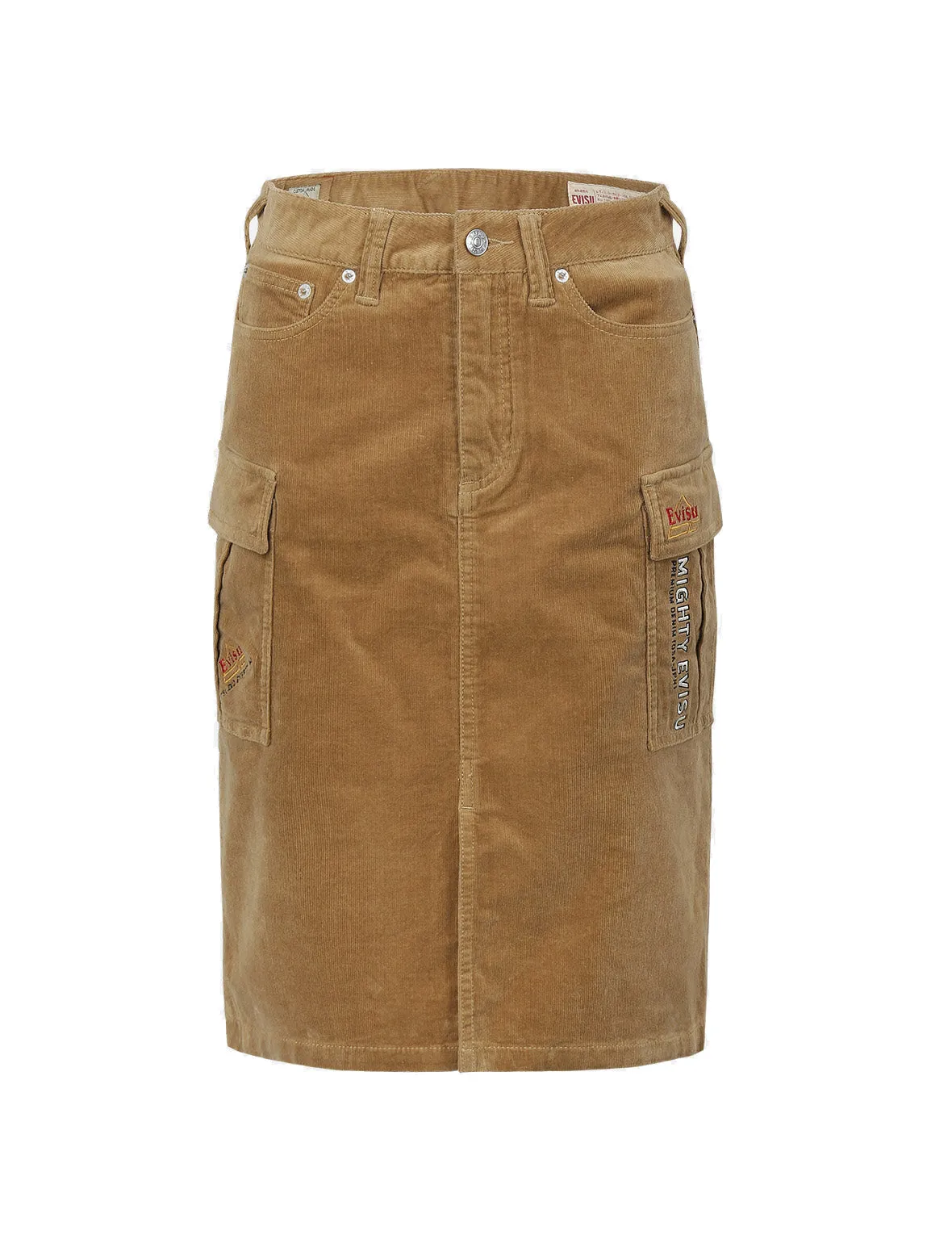 Logo Embroidery Corduroy Skirt