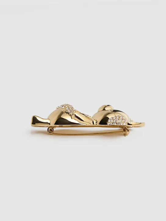 Max Mara   Shiny Winter Teddy pin 