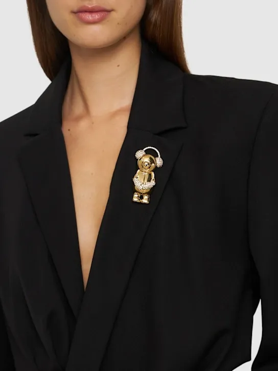 Max Mara   Shiny Winter Teddy pin 