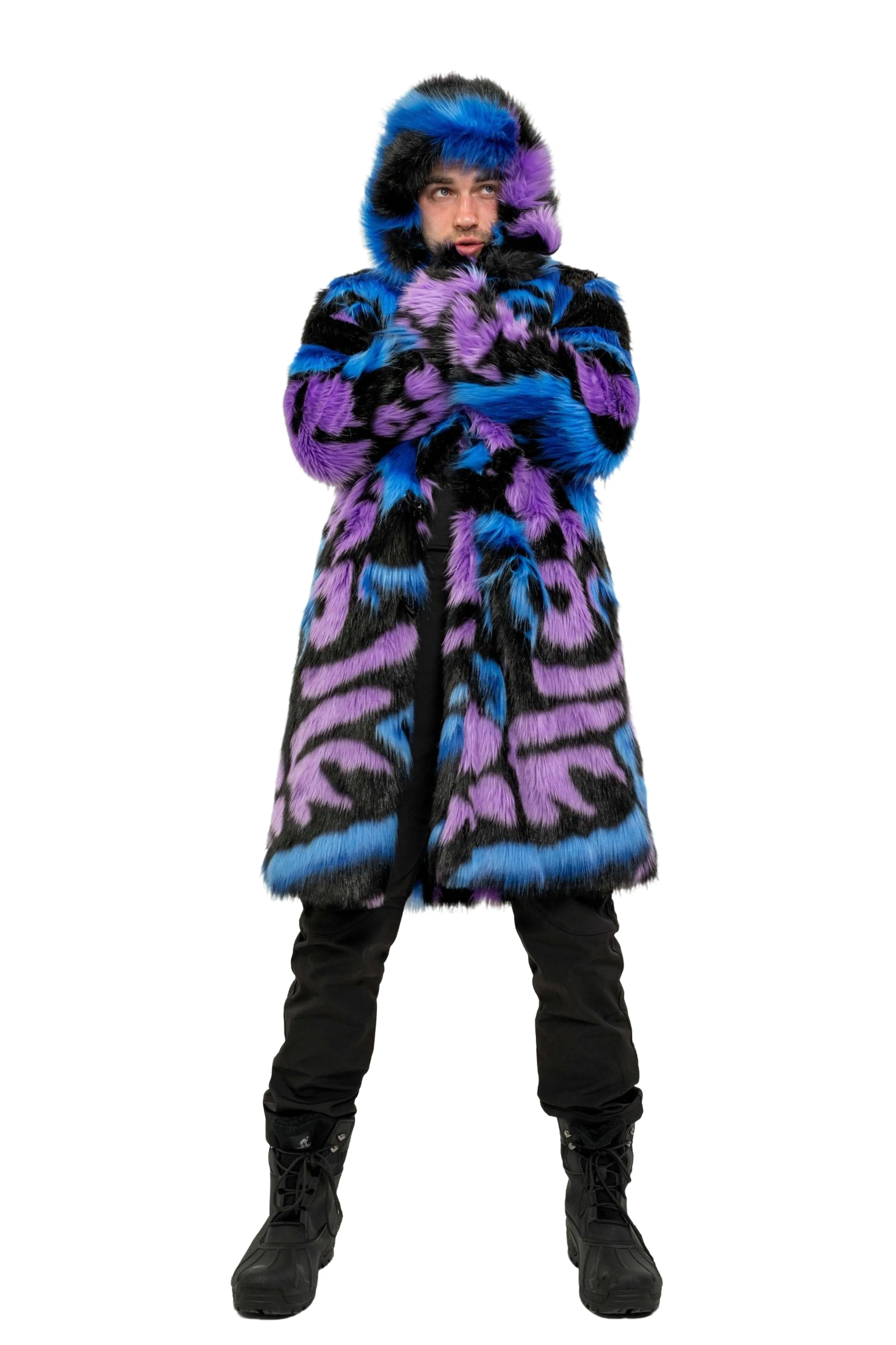 Men's Dutch Snap off Hood Coat  in "Twilight Bloom"
