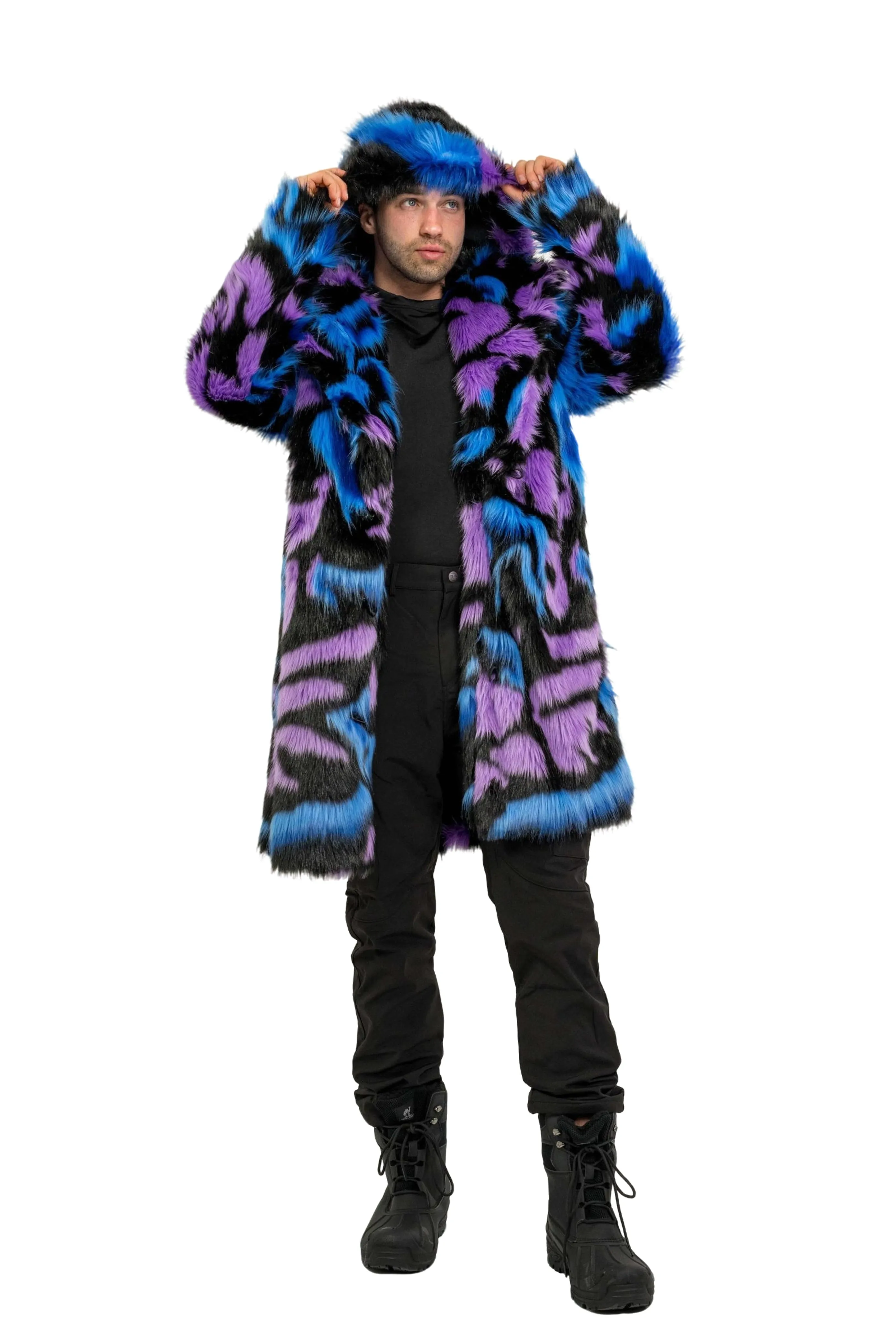 Men's Dutch Snap off Hood Coat  in "Twilight Bloom"