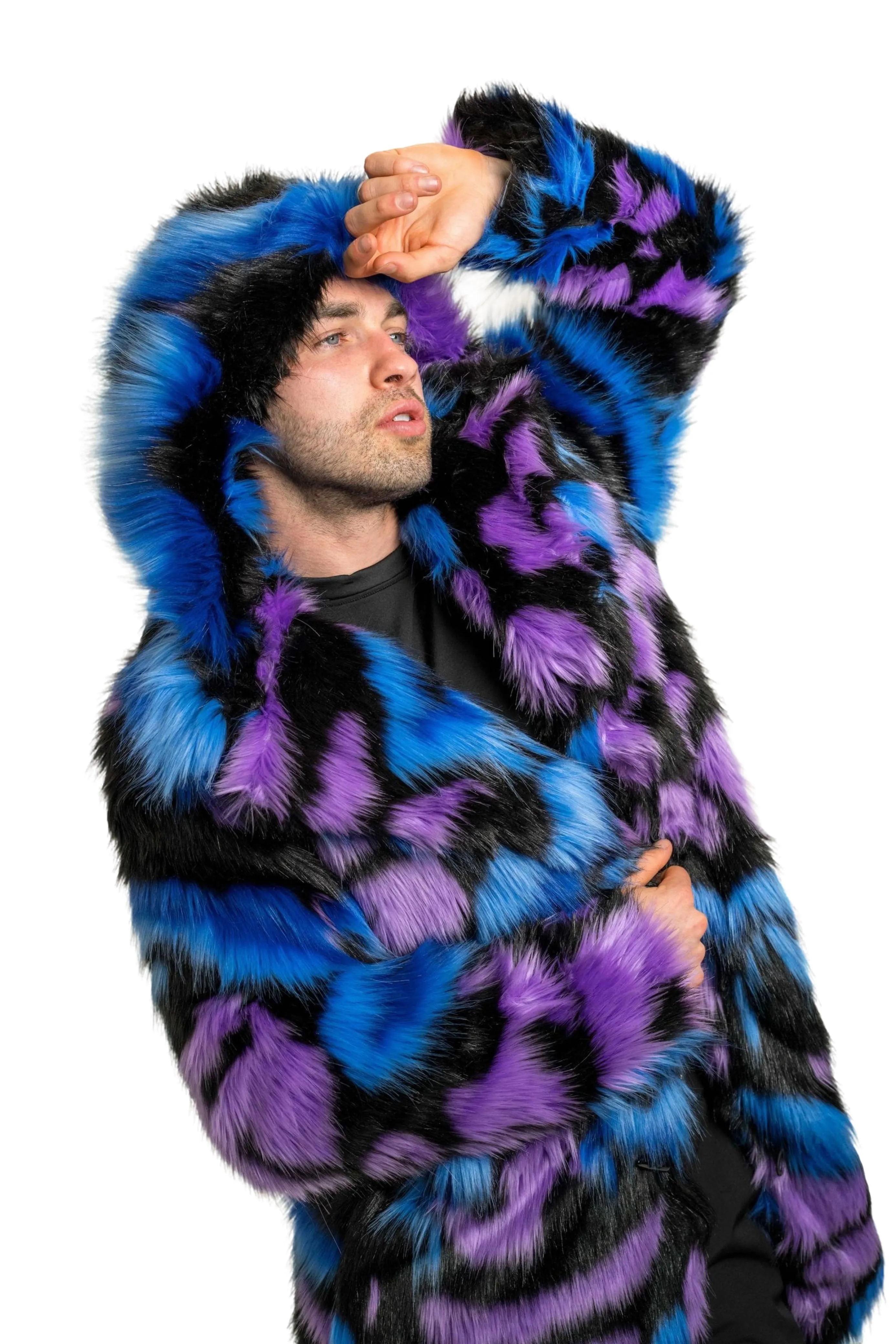 Men's Dutch Snap off Hood Coat  in "Twilight Bloom"