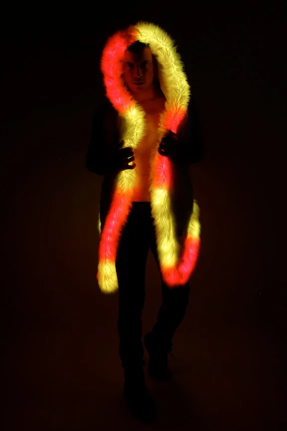 Men's LED Sequin Vest in "Blue/ Gold Rainbow"