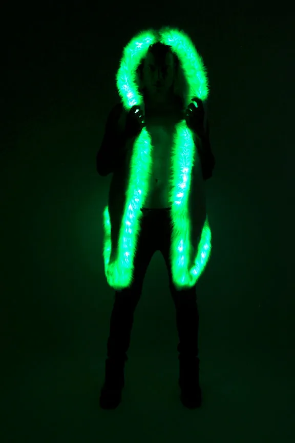 Men's LED Sequin Vest in "Blue/ Gold Rainbow"