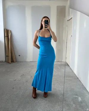 NAIA LINEN SLIP DRESS PACIFIC BLUE