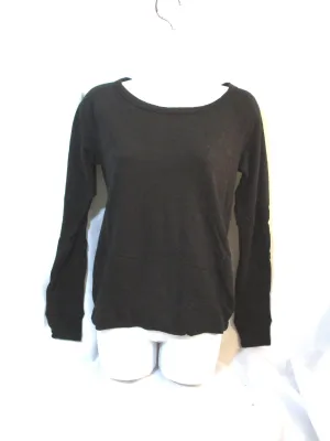 NEW NWT JAMES PERSE Cotton Top  Sweater Crewneck 1 BLACK