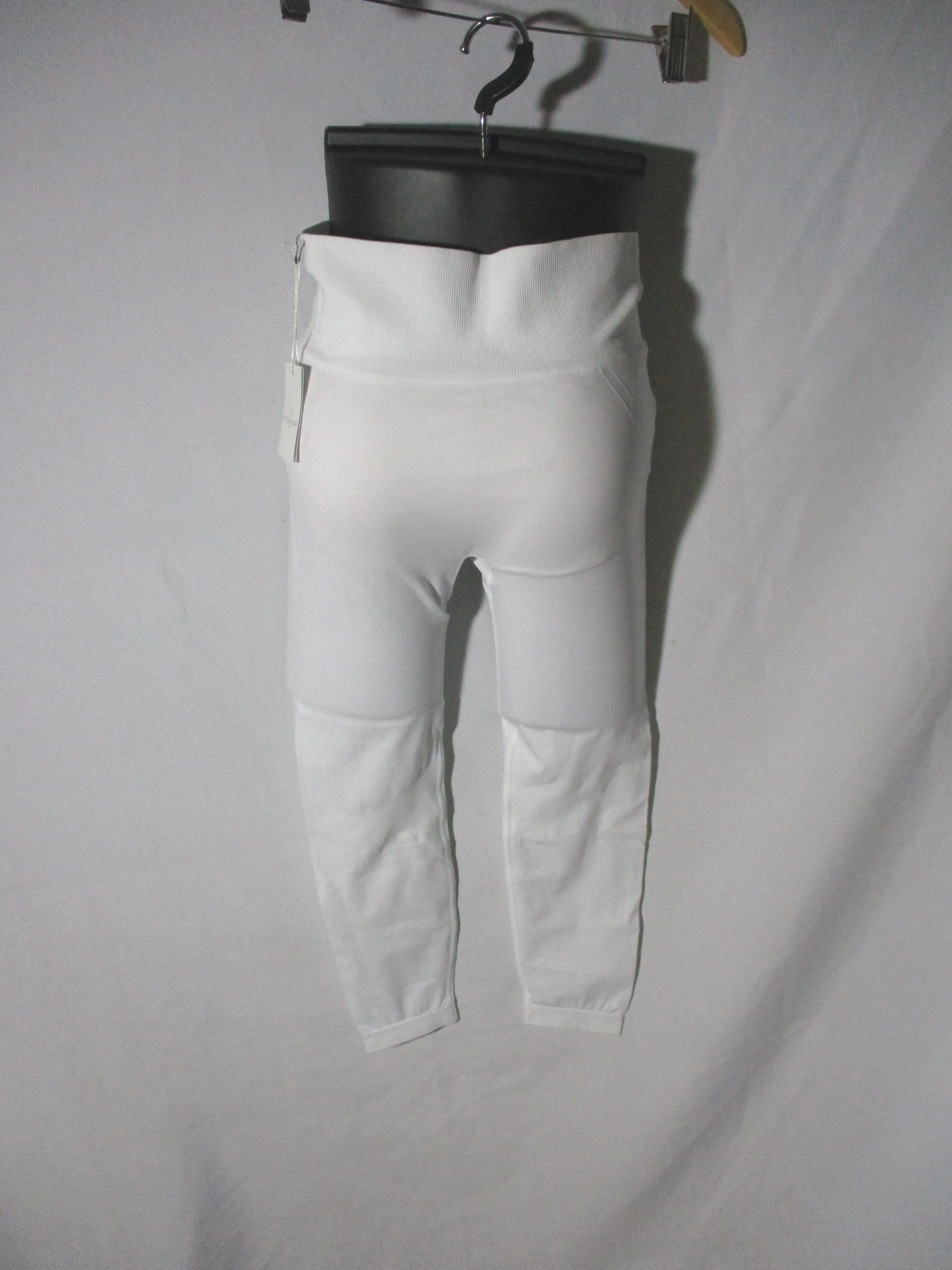 NEW NWT LUCAS HUGH CORE TECHNICAL KNIT 7/8 LEGGINGS L WHITE