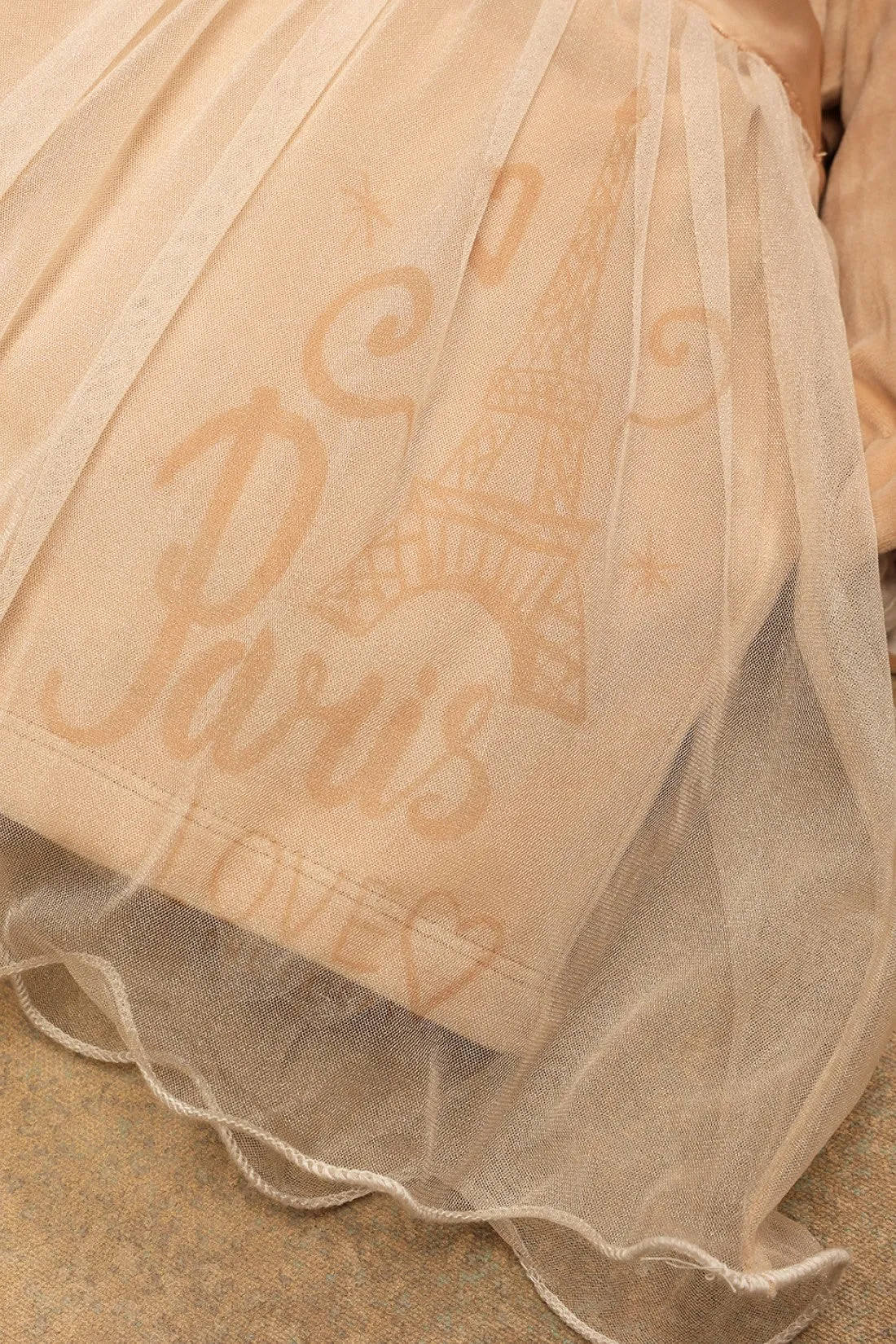 One Friday Baby Girls Beige Coloured Paris Dress