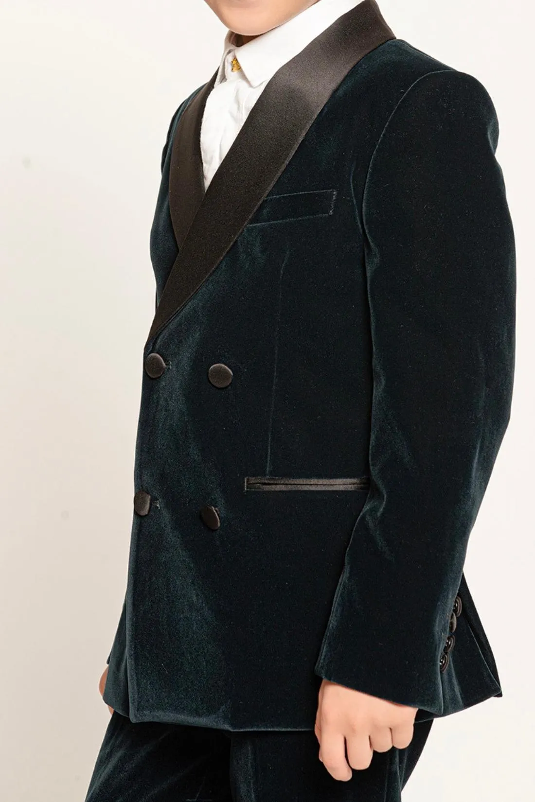 One Friday Kids Boys Green 2 Piece Suit