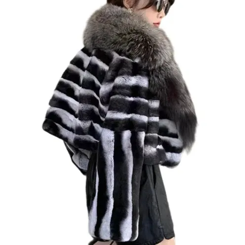 Patch Fur Collar Coat
