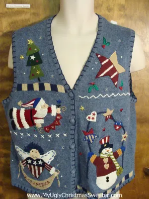 Patriotic Ugly Christmas Sweater