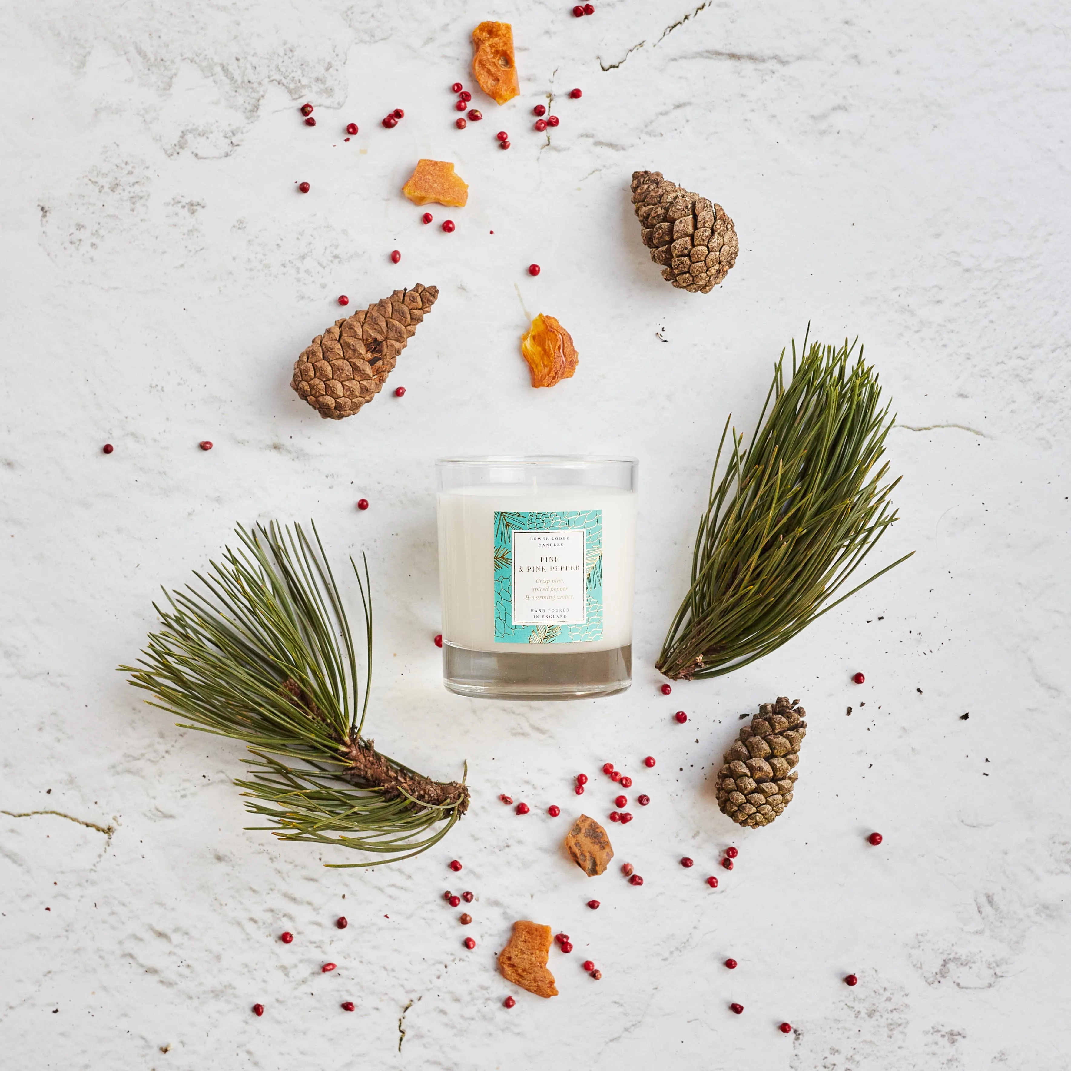 Pine and Pink Pepper Home Scented Candle