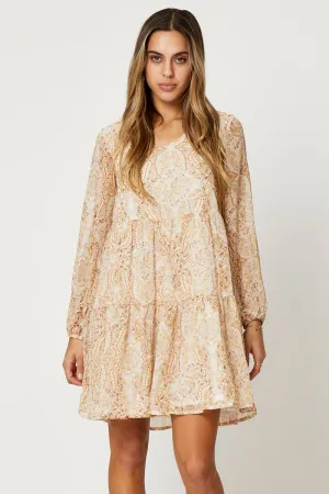 Print Tiered Skater Dress