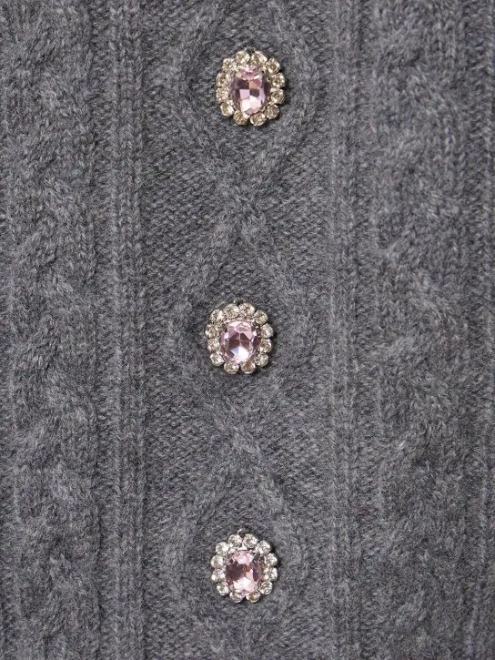 Rabanne   Wool &amp; cashmere knit sweater w/crystals 