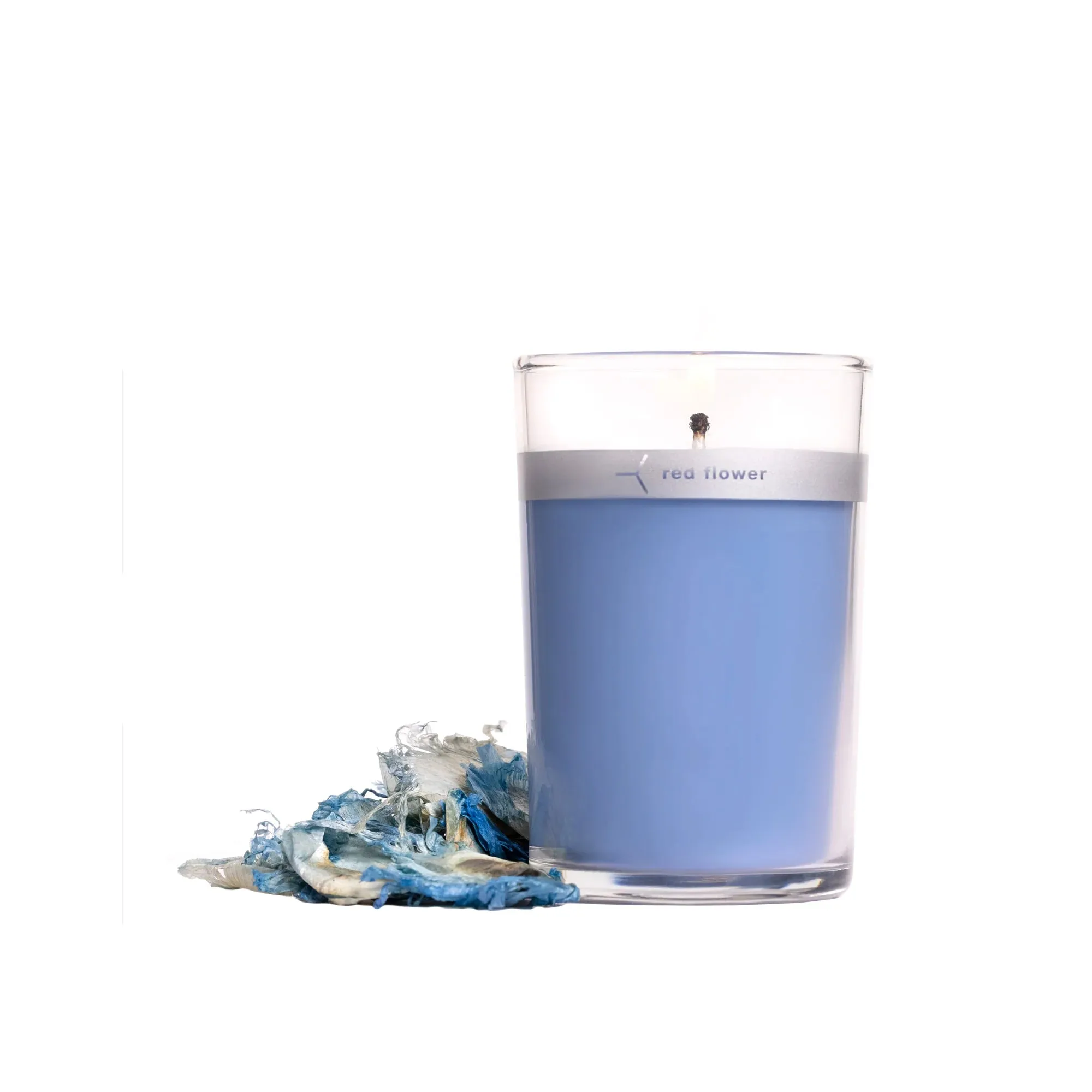Red Flower - Icelandic Moonflower Petal Topped Candle 6 oz