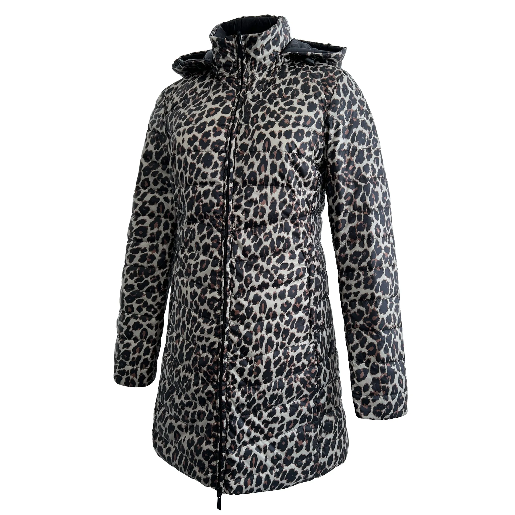 Reversible Classic Leopard Duck Down Puffer Coat