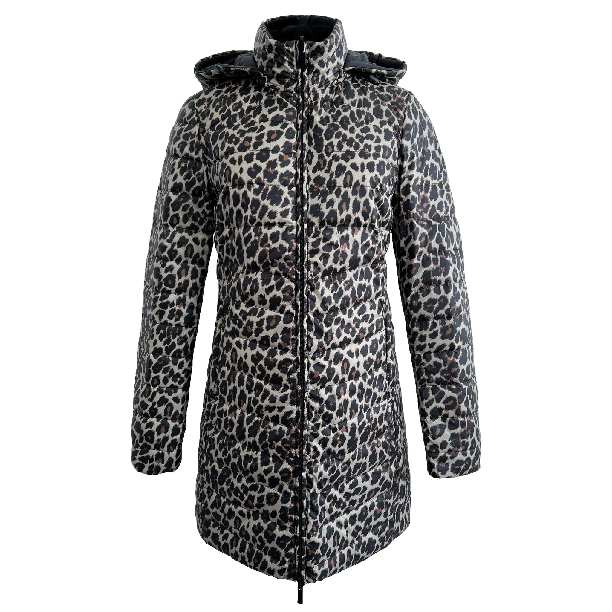 Reversible Classic Leopard Duck Down Puffer Coat