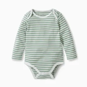 Sage Stripe Long Sleeve Bodysuit